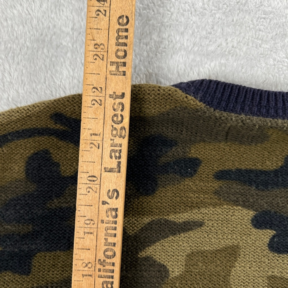 Polo Ralph Lauren Camo Tiger Varsity Sweater Boys L 14-16 Green Crewneck Knit - Picture 9 of 10